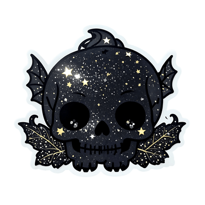 Galaxy Skull Sticker - Celestial Decor - Heat Press Transfer