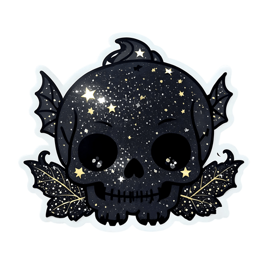 Galaxy Skull Sticker - Celestial Decor - Heat Press Transfer