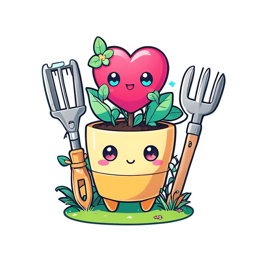 Garden Heart - Cute Sticker - Heat Press Transfer