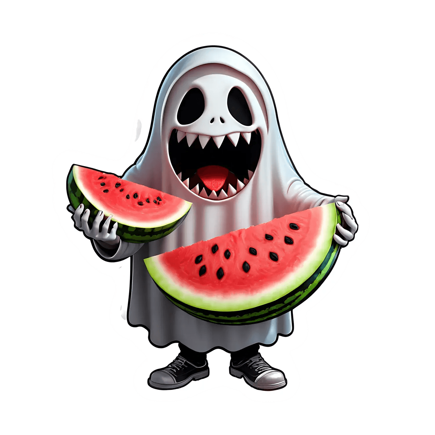 Ghost Theme Watermelon - Sticker - Heat Press Transfer
