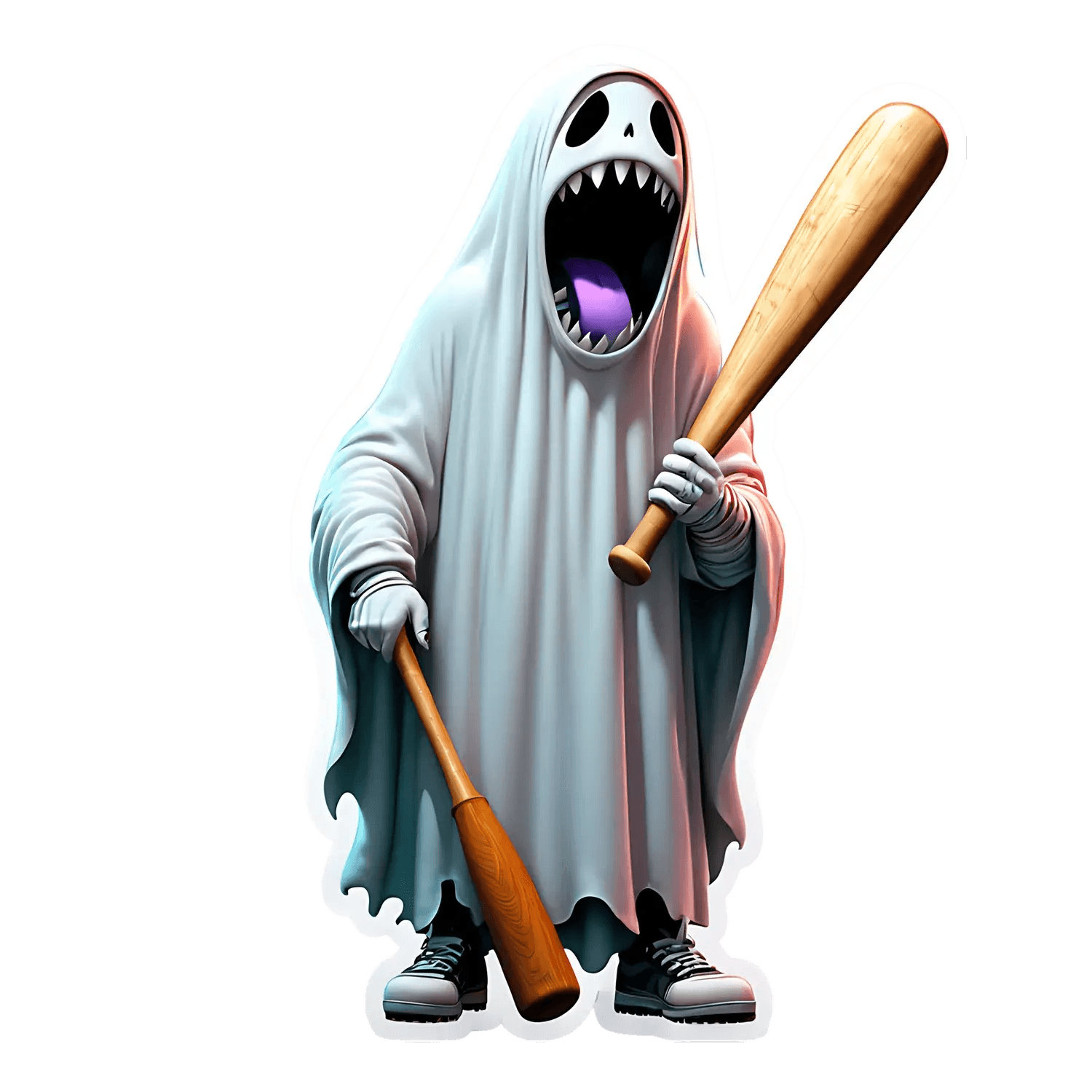 Ghostly Baseball - Sticker - Heat Press Transfer