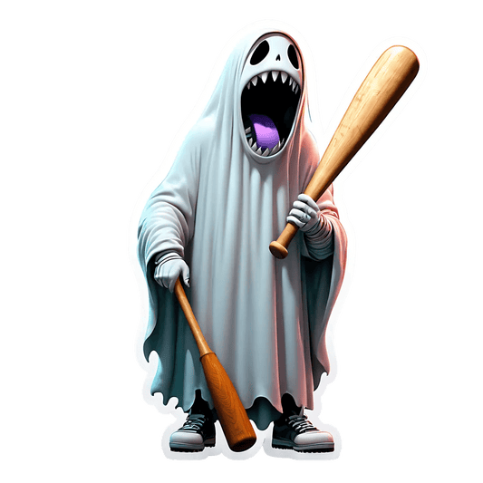 Ghostly Baseball - Sticker - Heat Press Transfer