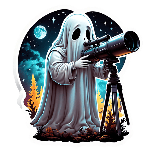 Ghostly Observer - Night Sky Sticker - Heat Press Transfer