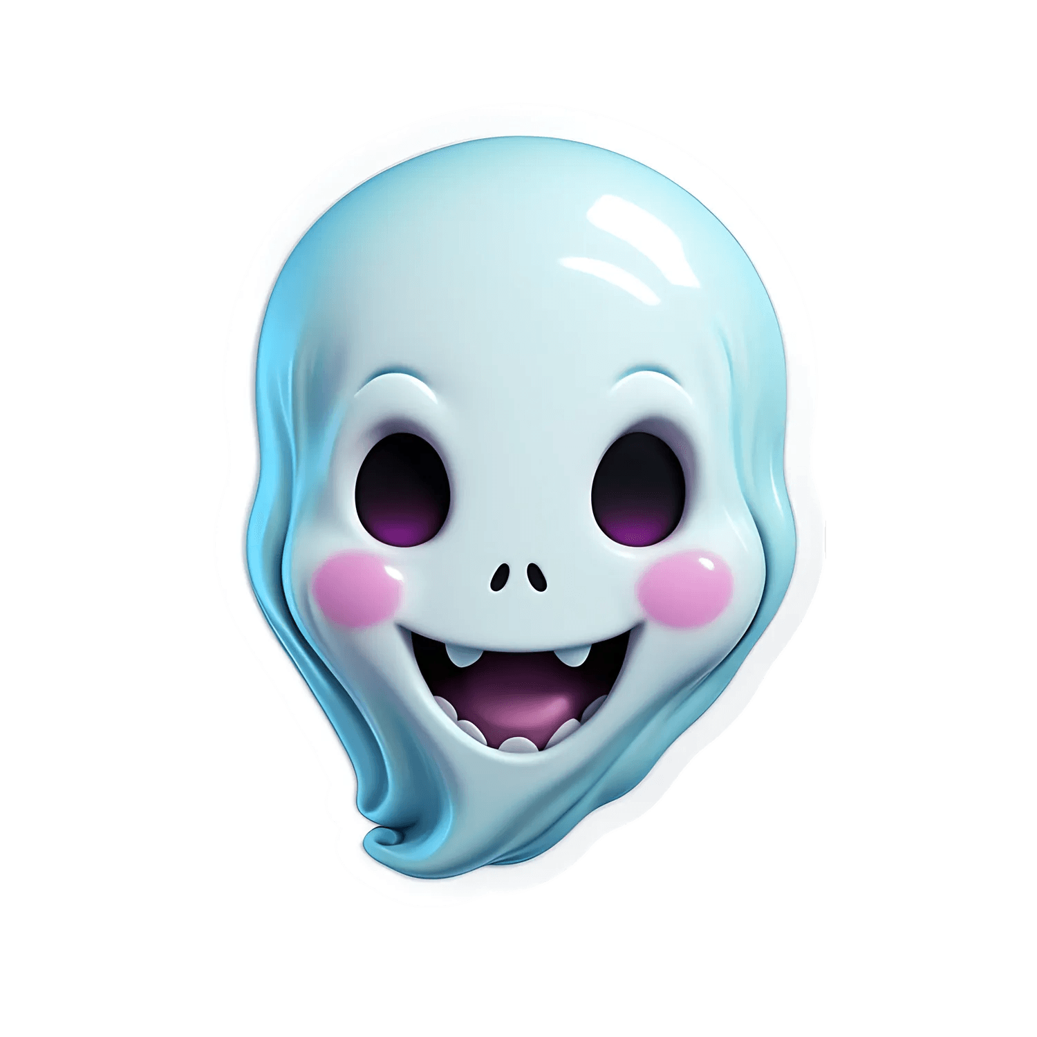 Ghostly Smile - UV DTF Sticker - Heat Press Transfer