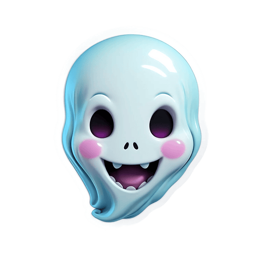 Ghostly Smile - UV DTF Sticker - Heat Press Transfer