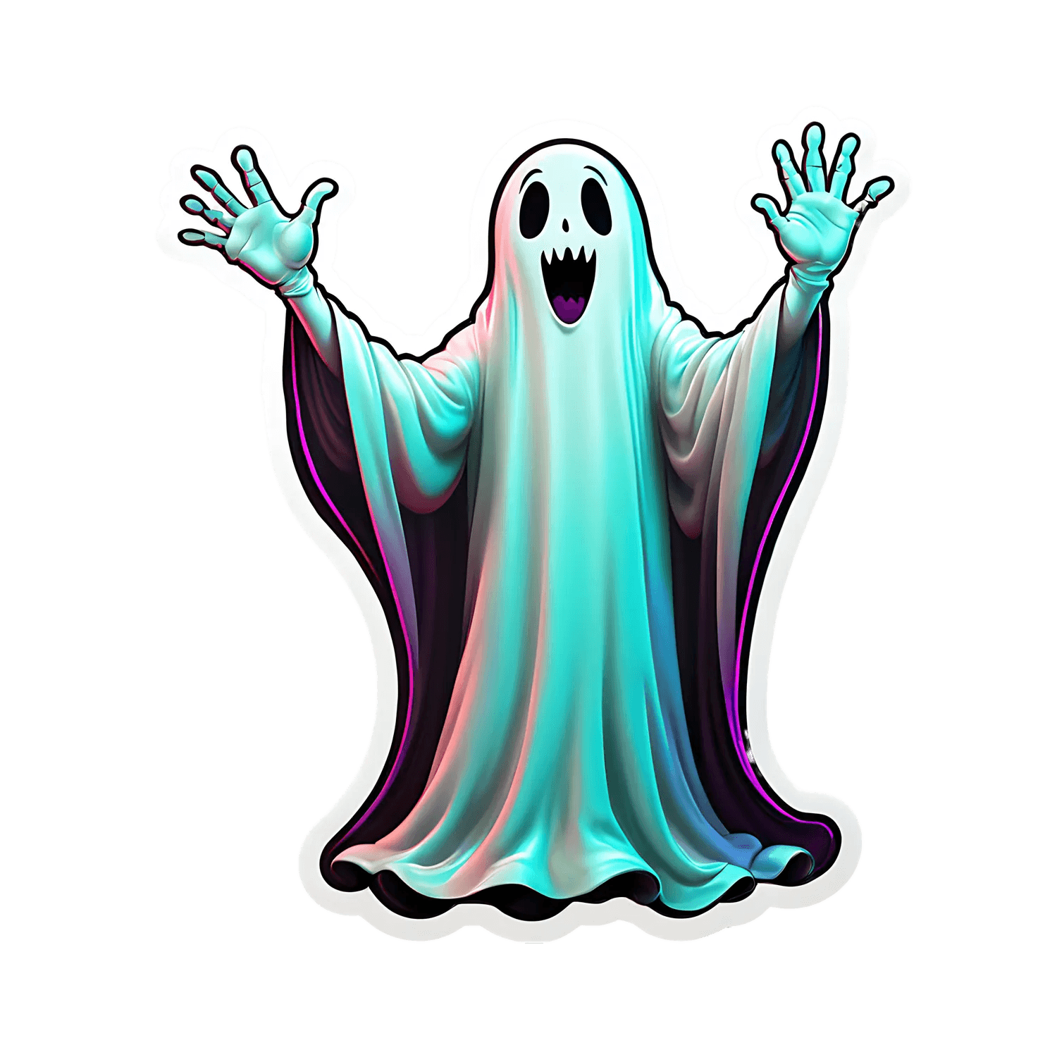 Ghostly Specter - UV DTF Sticker - Heat Press Transfer