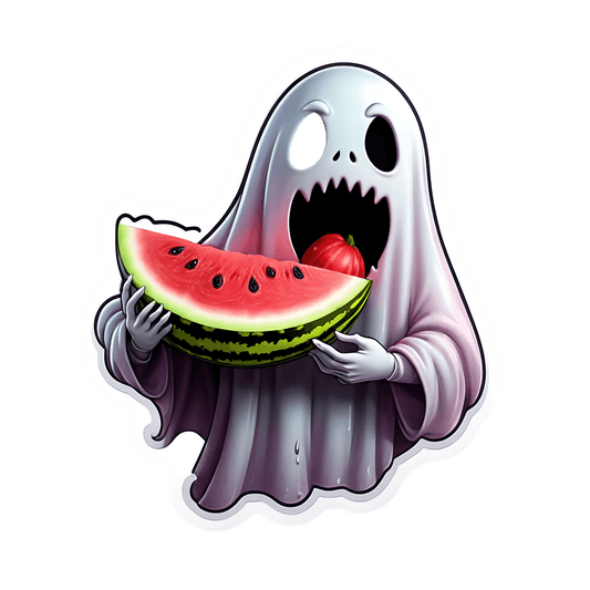 Ghostly Watermelon Sticker - UV DTF - Heat Press Transfer