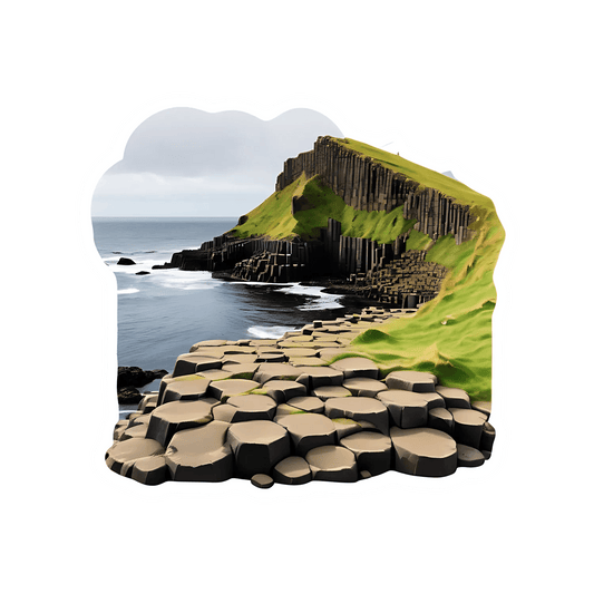 Giant's Causeway Sticker - Coastal Scene - Heat Press Transfer