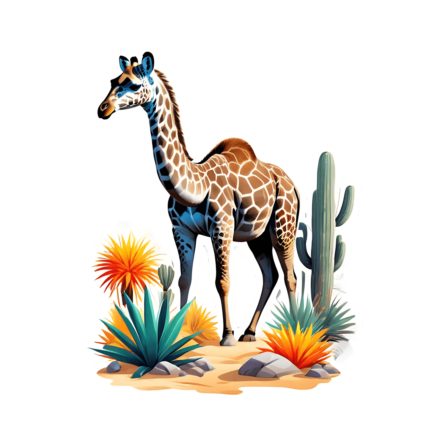 Giraffe Safari - Sticker - Heat Press Transfer