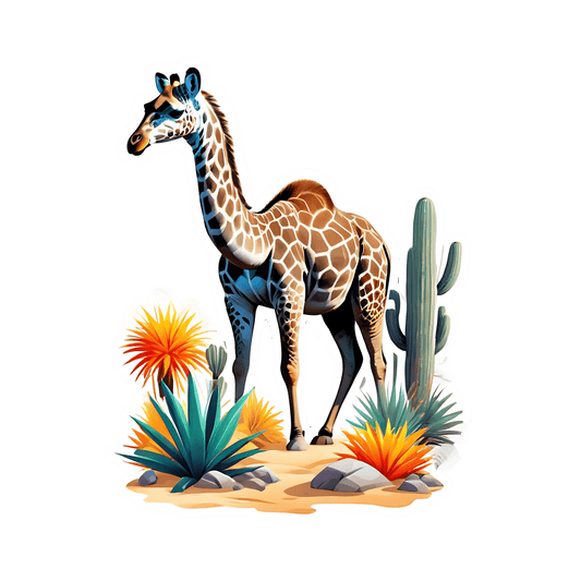 Giraffe Safari - Sticker - Heat Press Transfer