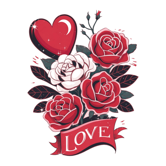 Girl Valentine Heart Design | DTF Center - Heat Press Transfer