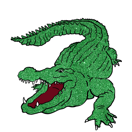 Glitter Crocodile - DTF Ready to Press - Heat Press Transfer
