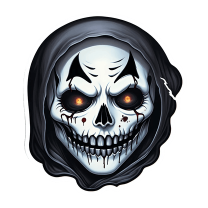 Glowing Eyes Skull - Sticker - Heat Press Transfer