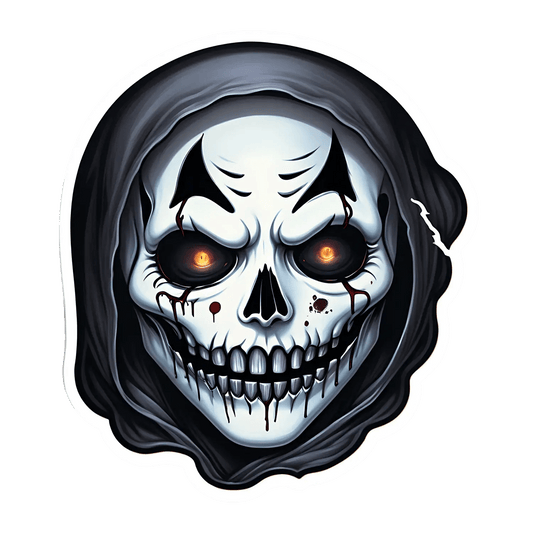 Glowing Eyes Skull - Sticker - Heat Press Transfer