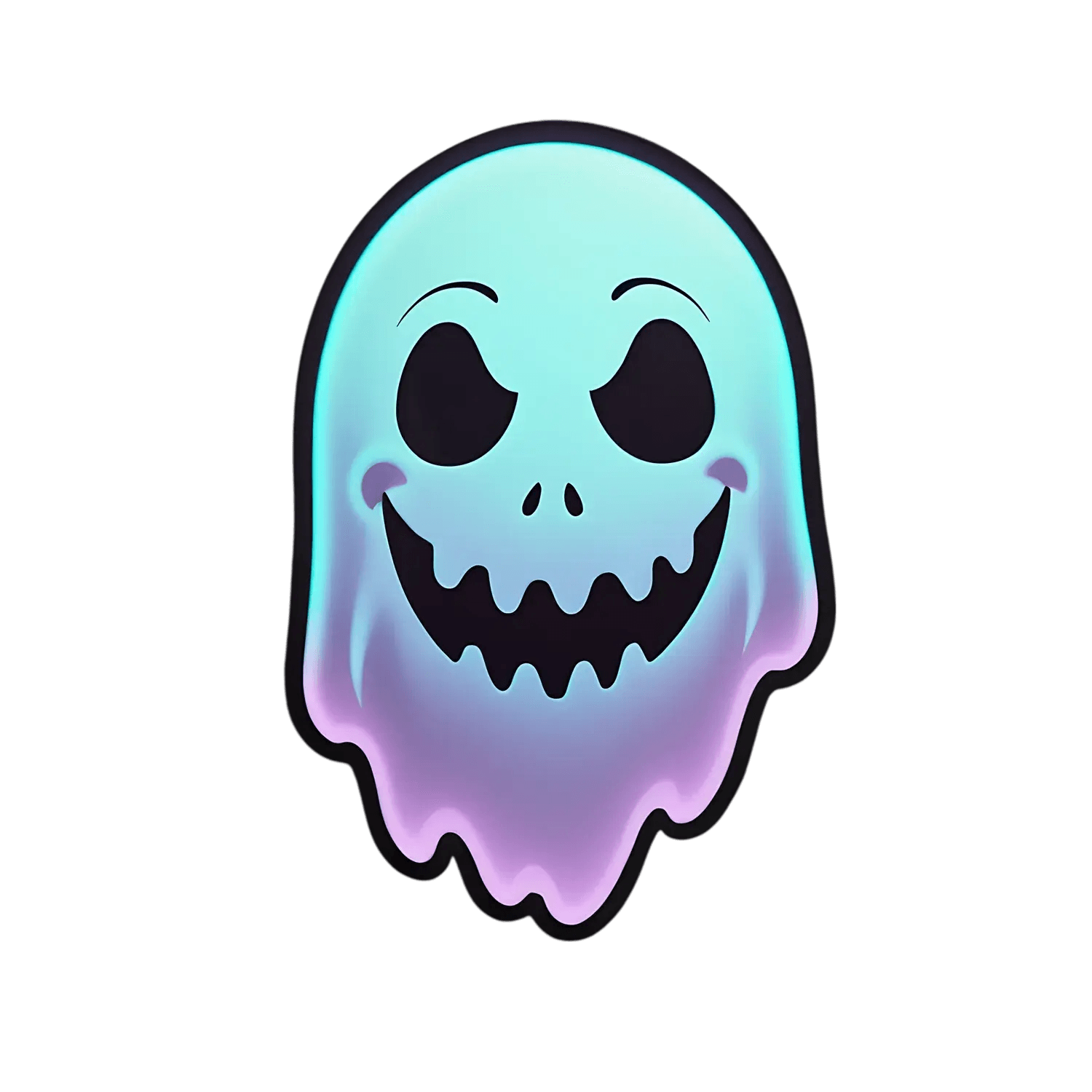 Glowing Ghost - Sticker - Heat Press Transfer