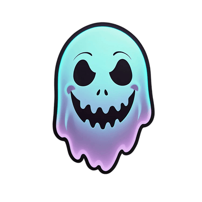 Glowing Ghost - Sticker - Heat Press Transfer