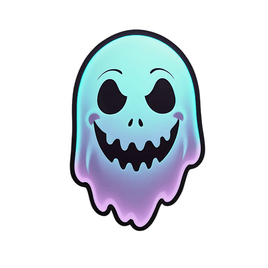 Glowing Ghost - Sticker - Heat Press Transfer