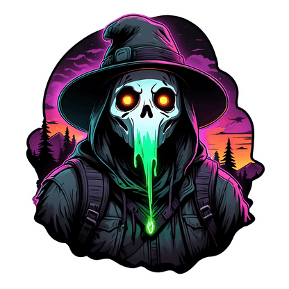 Glowing Reaper - UV DTF Sticker - Heat Press Transfer