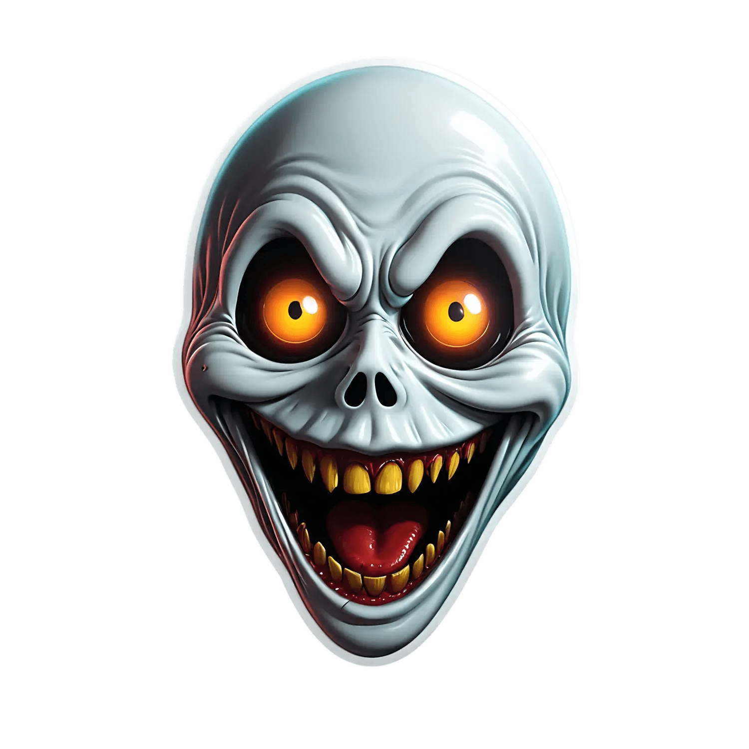 Glowing Skull - UV Sticker - Heat Press Transfer