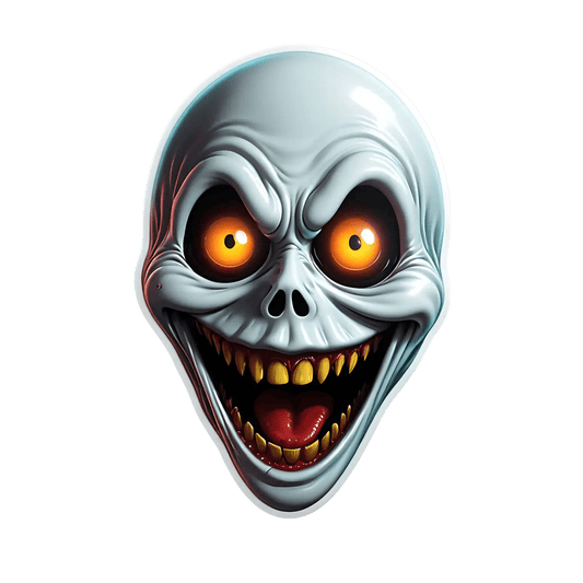 Glowing Skull - UV Sticker - Heat Press Transfer