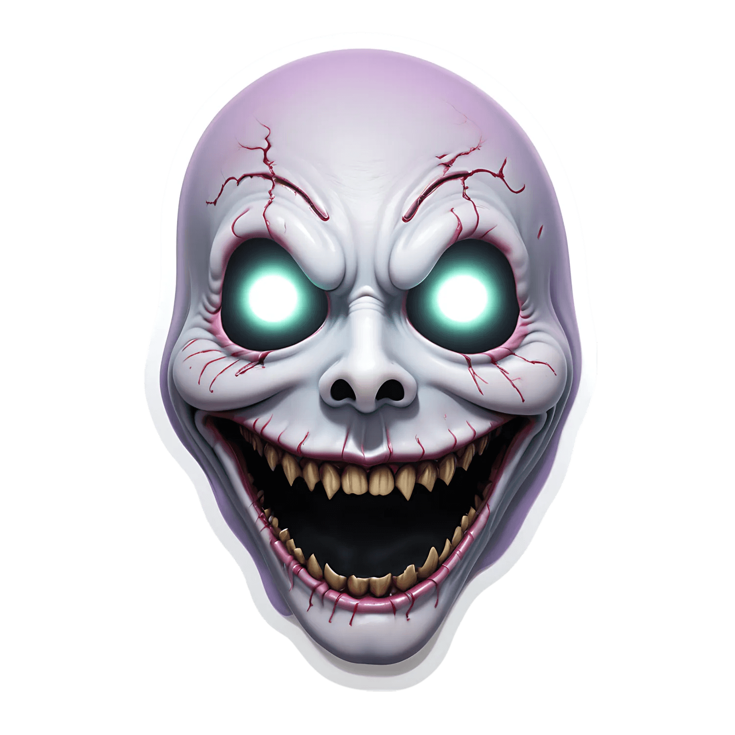 Glowing Eyes Skull - Sticker - Heat Press Transfer