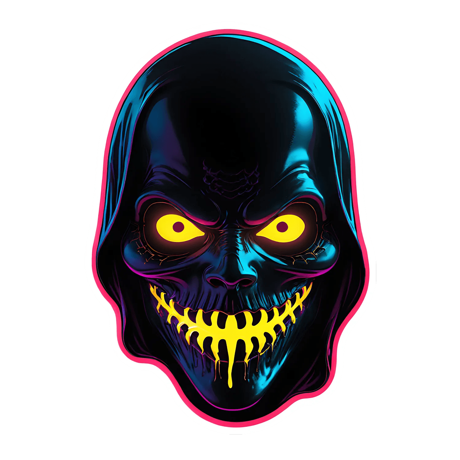 Glowing Eyes Skull - Sticker - Heat Press Transfer