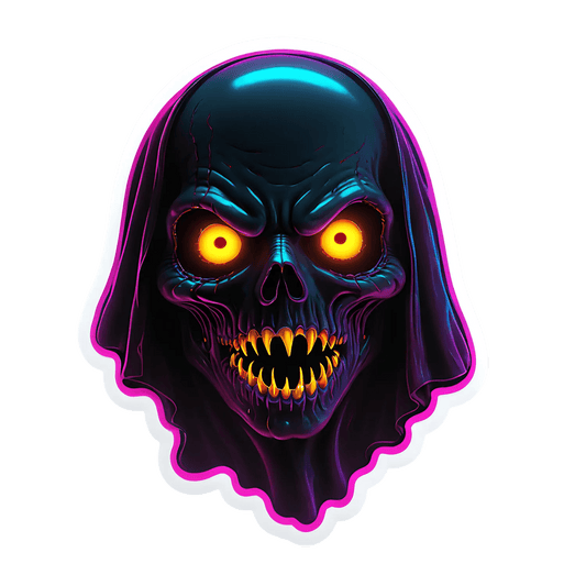 Glowing Skull - Glow-in-the-Dark Sticker - Heat Press Transfer
