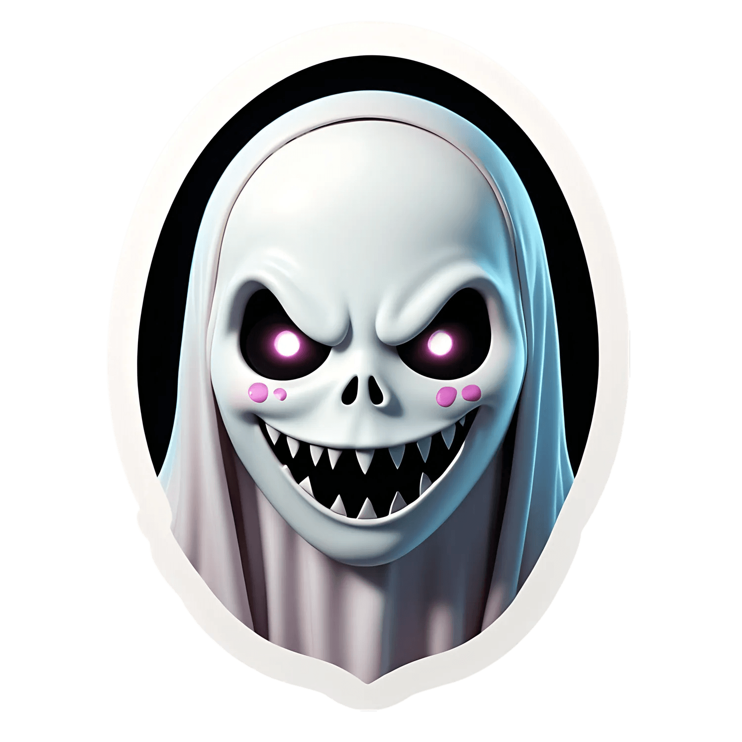 Glowing Skull - Sticker - Heat Press Transfer