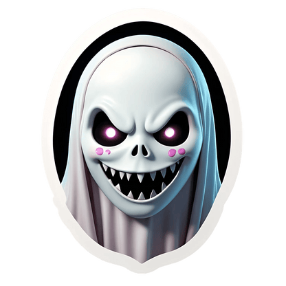 Glowing Skull - Sticker - Heat Press Transfer