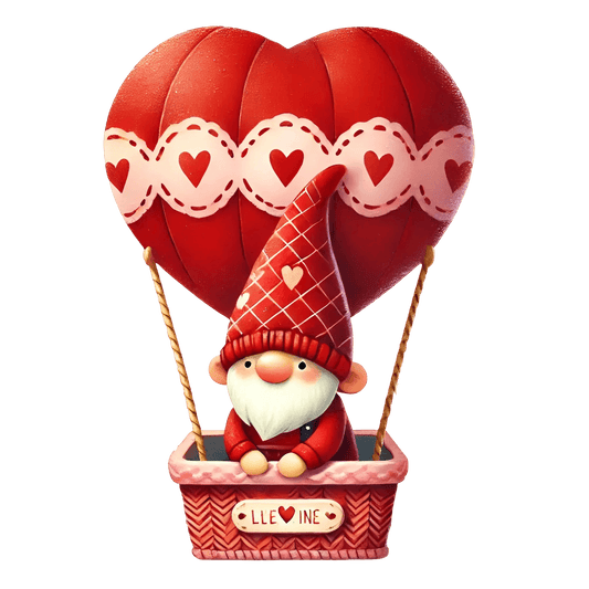 Gnome In A Hot Air Balloon Design | DTF Center - Heat Press Transfer