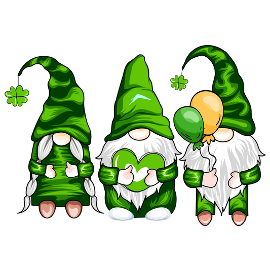 Gnomes St Patrick's Day Design - DTF Ready To Press - Heat Press Transfer