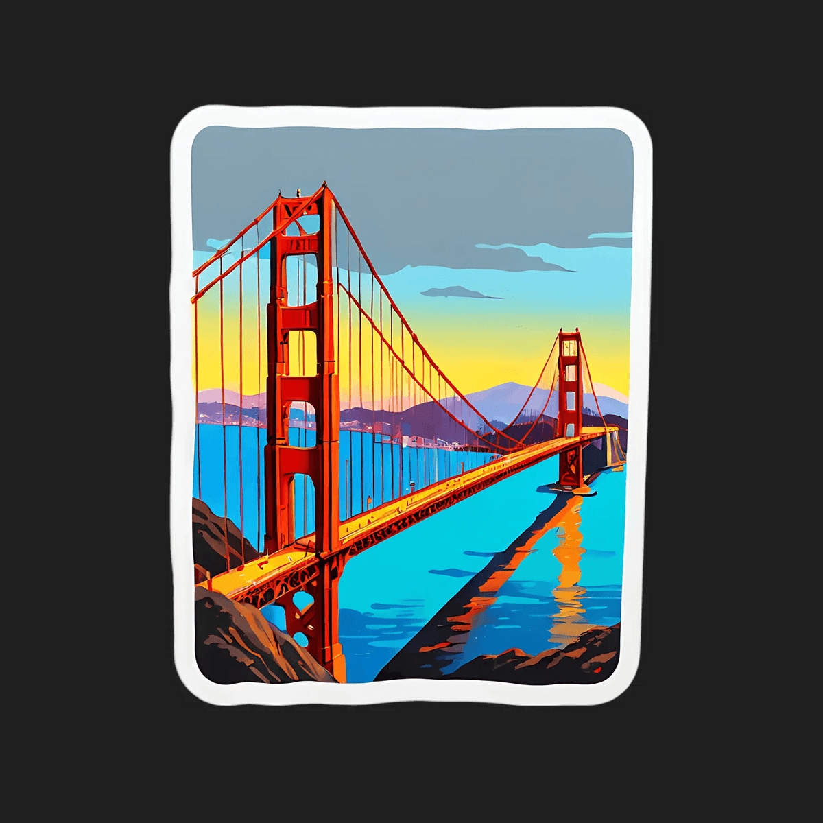 Bridge Access Program Sticker Golden Gate Bridge - Landscape Sticker – Heat Press Transfer