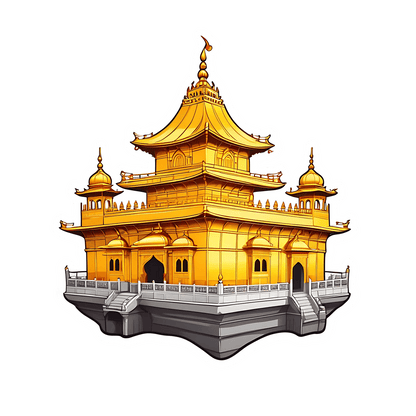 Golden Temple Sticker - UV Premium - Heat Press Transfer