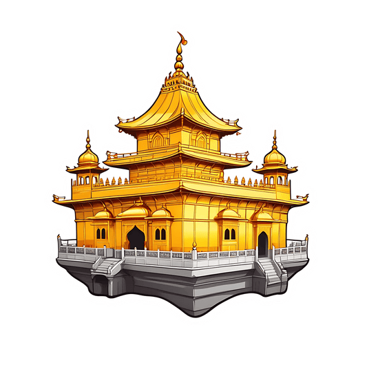 Golden Temple Sticker - UV Premium - Heat Press Transfer