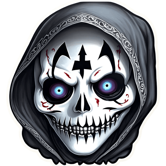 Gothic Skull Sticker - UV DTF - Heat Press Transfer
