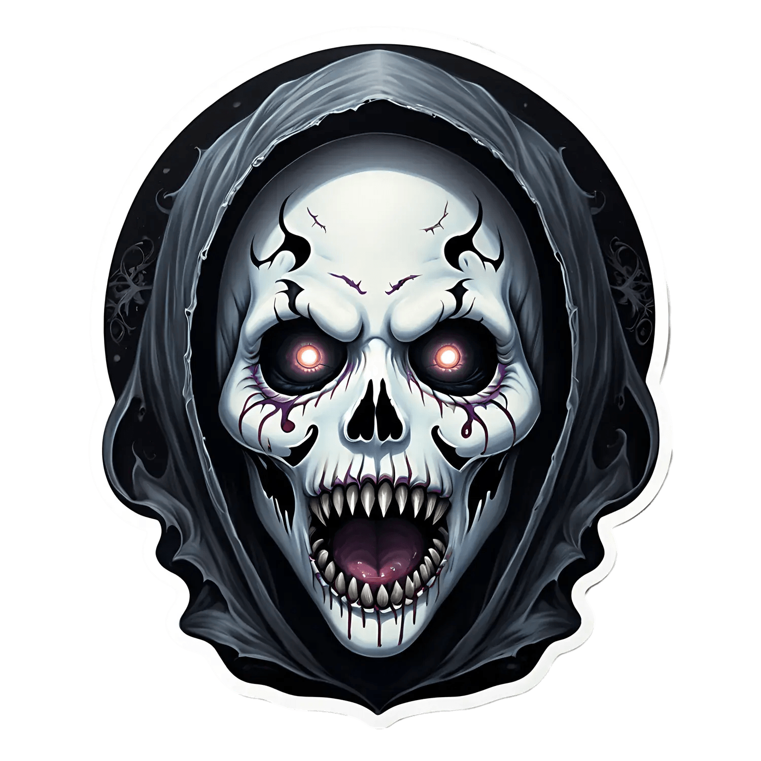 Gothic Skull - UV DTF Sticker - Heat Press Transfer