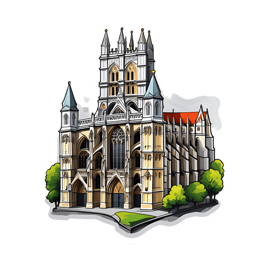 Gothic Cathedral Sticker - UV DTF Sticker - Heat Press Transfer