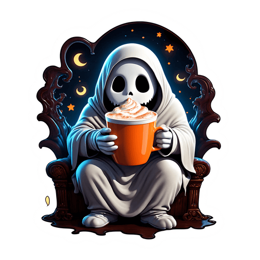 Gothic Ghost - Spooky Sticker - Heat Press Transfer
