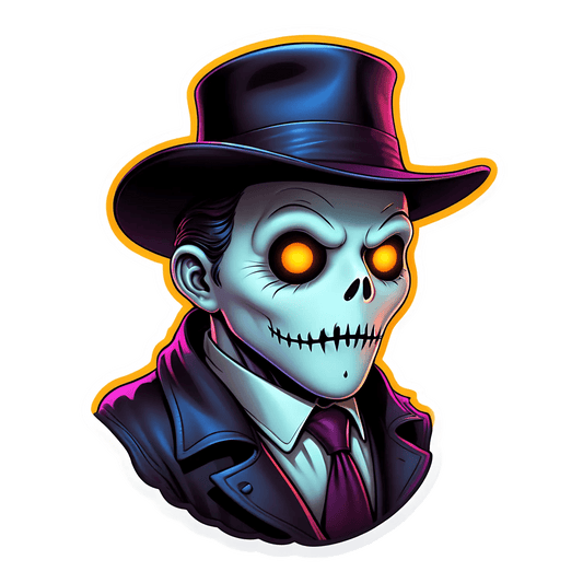 Gothic Skeleton Sticker - UV DTF - Heat Press Transfer