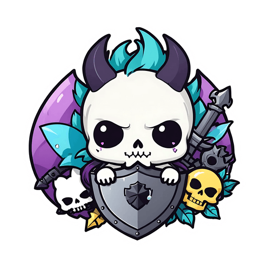 Gothic Skull - Fantasy Sticker - Heat Press Transfer