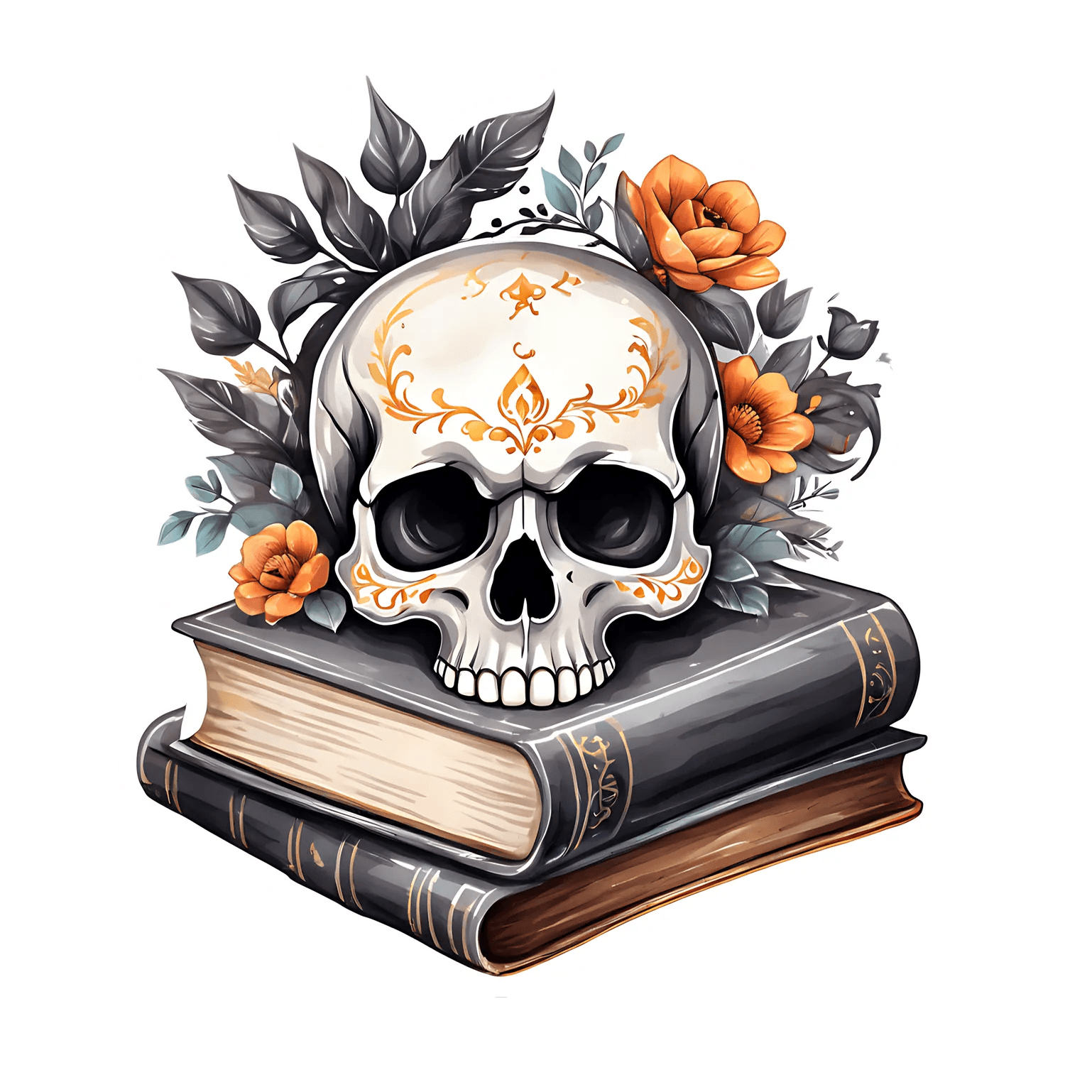 Gothic Skull Sticker - UV DTF - Heat Press Transfer