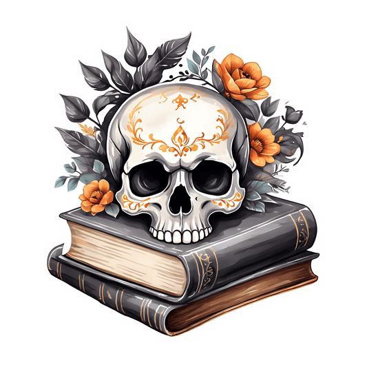 Gothic Skull Sticker - UV DTF - Heat Press Transfer