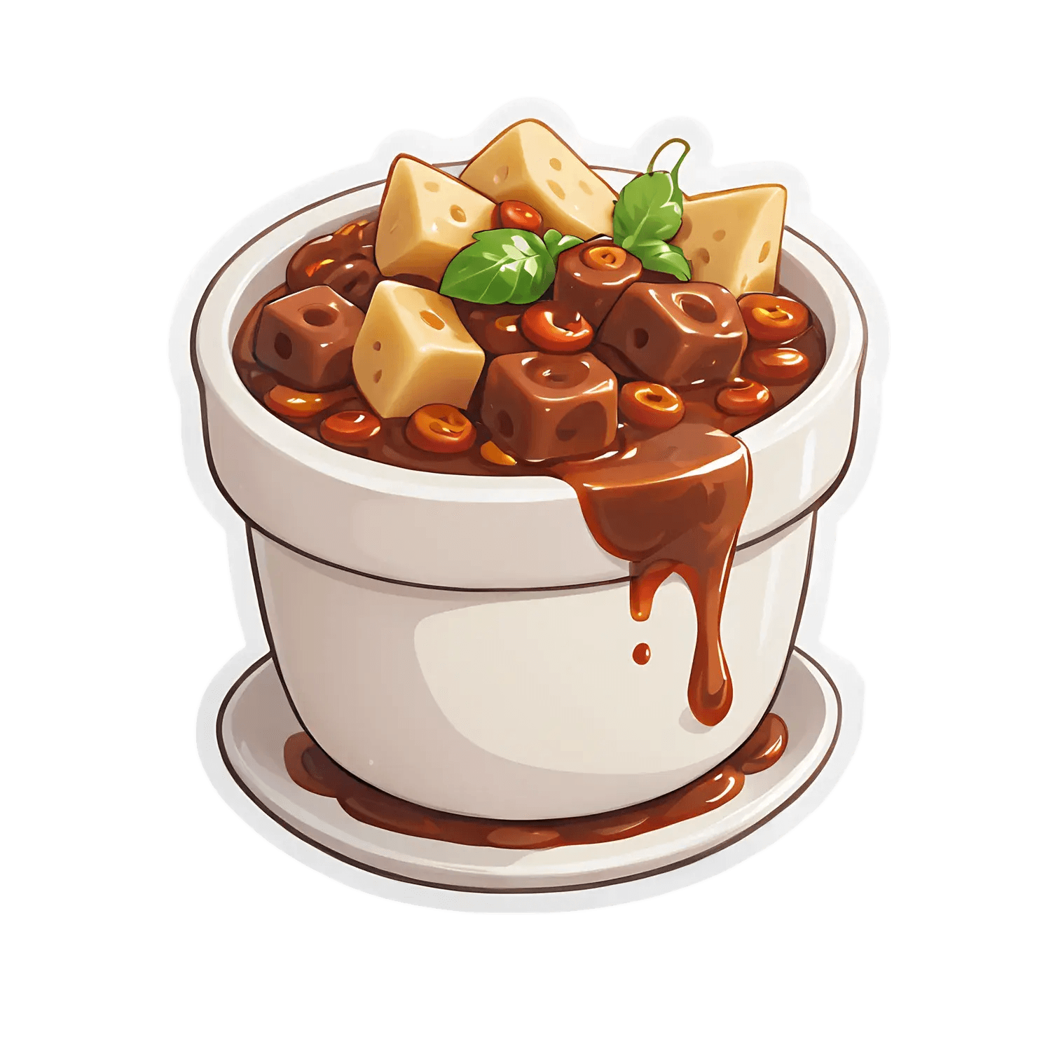 Gourmet Tofu Stew - Sticker - Heat Press Transfer