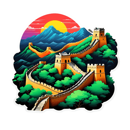 Great Wall Sunrise - Sticker - Heat Press Transfer