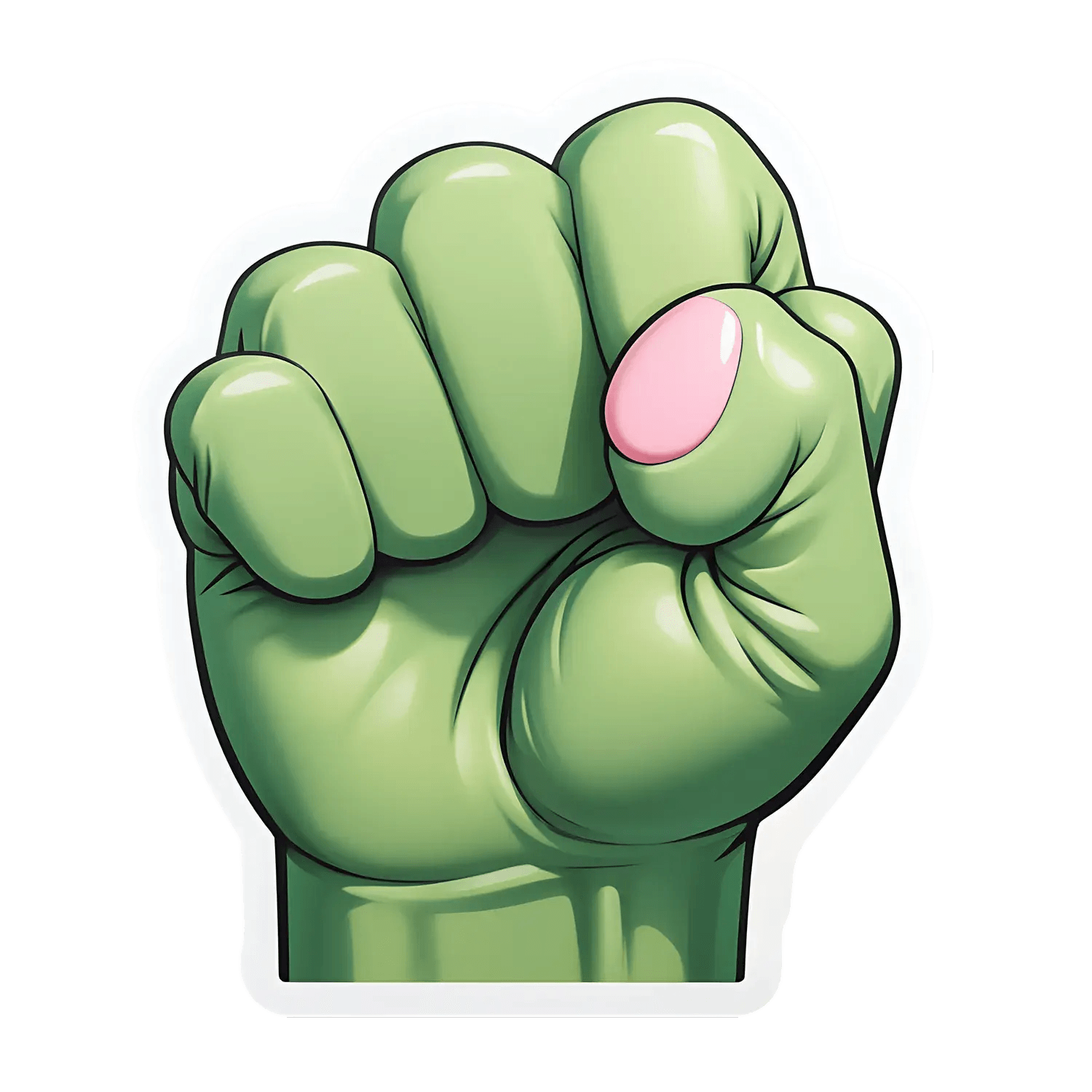 Green Fist Power - UV Sticker - Heat Press Transfer