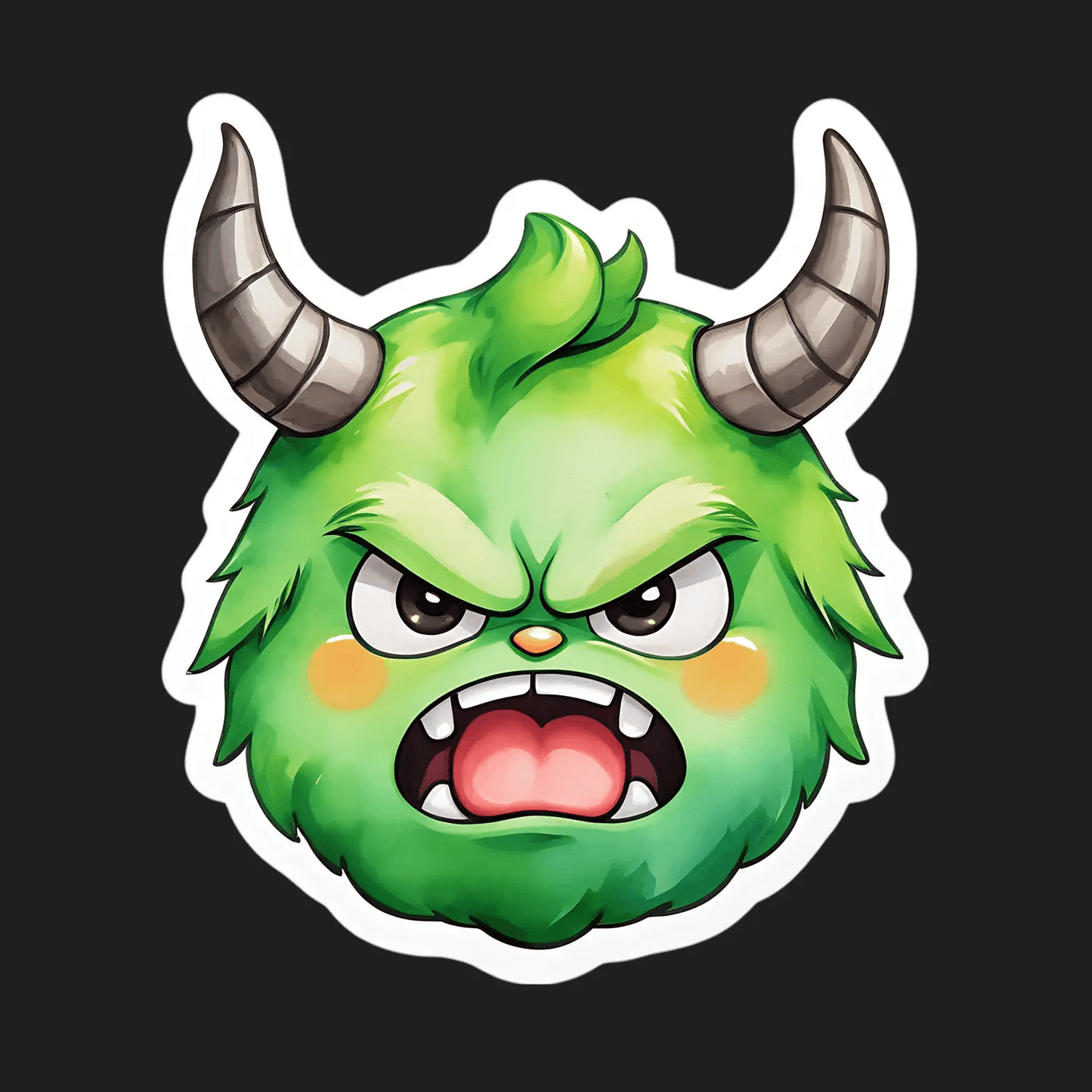 Green Monster Sticker - UV DTF Design - Heat Press Transfer