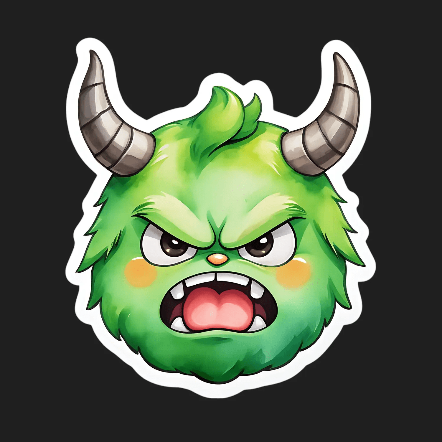 Green Monster Sticker - UV DTF Design - Heat Press Transfer