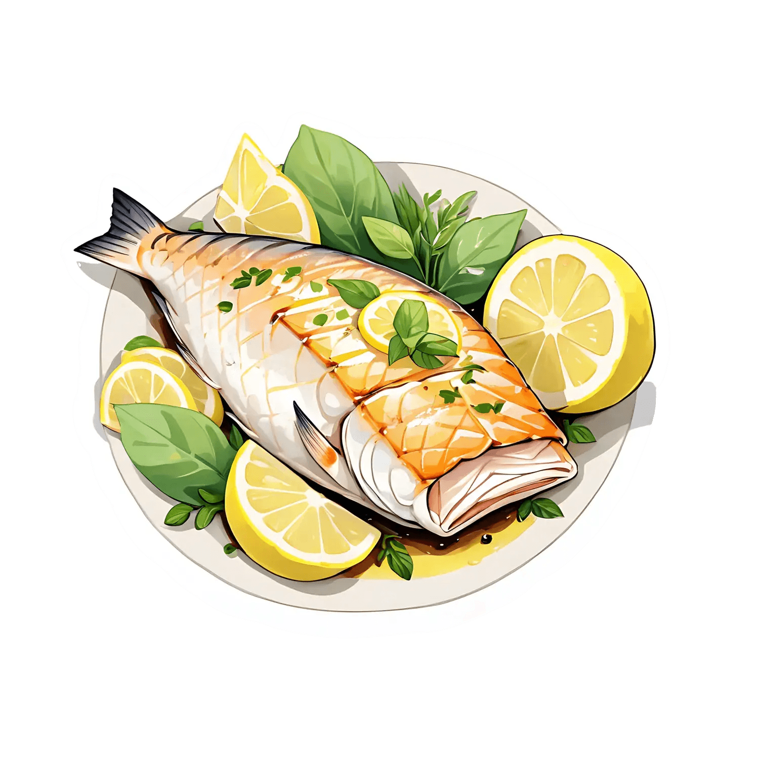 Grilled Salmon - Sticker - Heat Press Transfer