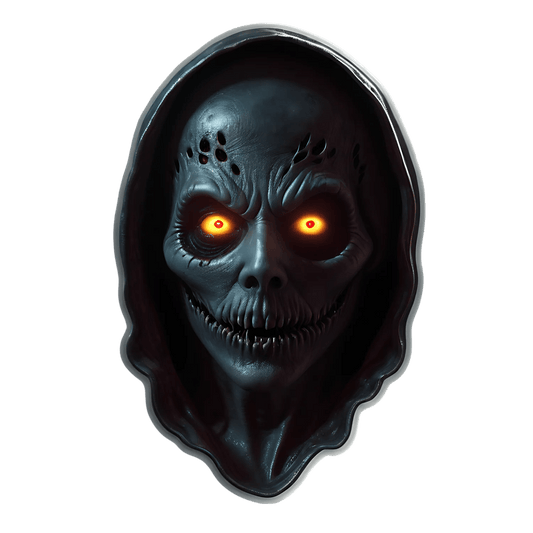 Grim Reaper Glow - Red Eye Sticker - Heat Press Transfer