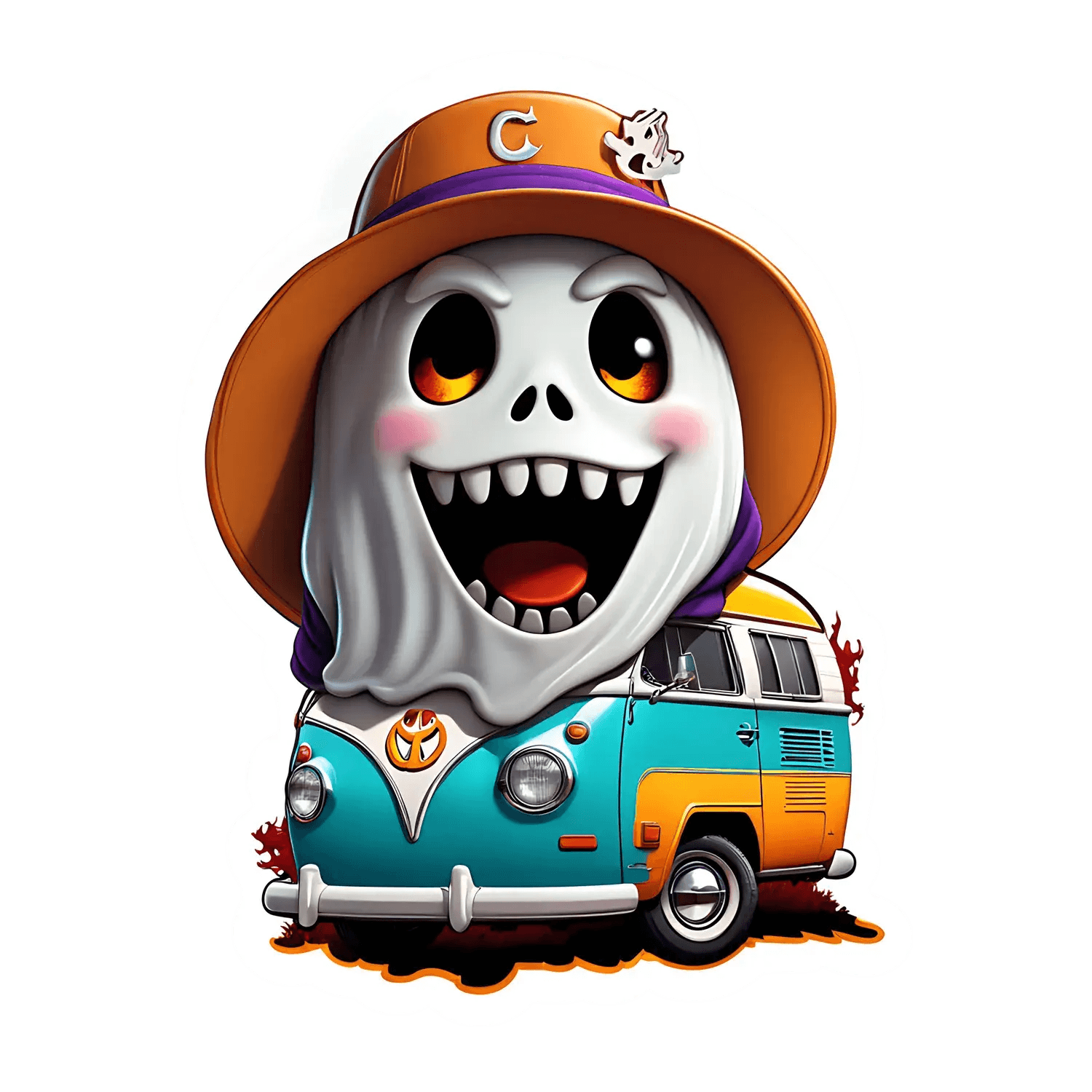 Halloween Ghost - Sticker - Heat Press Transfer